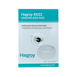 [HG-4X22UN300] CABLE DE ALARMA 4x22 SIN APANTALLAR (300m) mod. HG-4X22UN300