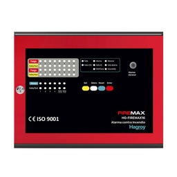 [HG-FIREMAX16] PANEL CONVENCIONAL CONTRA INCENDIO DE 16 ZONAS mod. HG-FIREMAX16