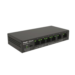 [RG-ES106D-P V2] SWITCH 4 PUERTOS POE 54W+2 PUERTOS UPLINK