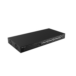 [RG-ES126S-P V2] SWITCH 24 PUERTOS POE 370W+2 PUERTOS UP LINK GIGABIT RJ45 CON 1 PUERTO SFP