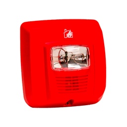 [SYS-HS] SIRENA CON LUZ ESTROBO / CARCASA ROJA SYSTEM SENSOR mod. SYS-HS